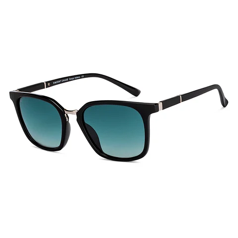 Black Silver Blue Gradient Full Rim Polarized Sunglasses - Image 3