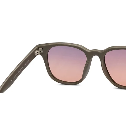 Brown Dual Tone Full Rim Rectangle Square Polarized Sunglasses - Image 5