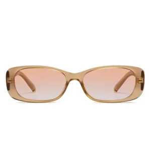 Brown Gradient Full Rim Rectangle Square Polarized Sunglasses
