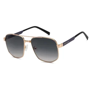 Gold Blue Black Grey Gradient Full Rim Geometric Sunglasses