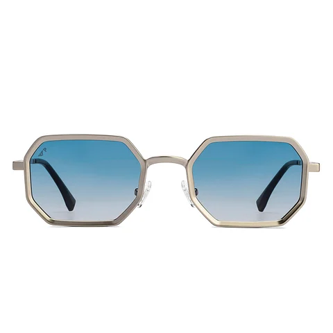 Silver Black Green Gradient Full Rim Geometric HEROES Polarized Sunglasses