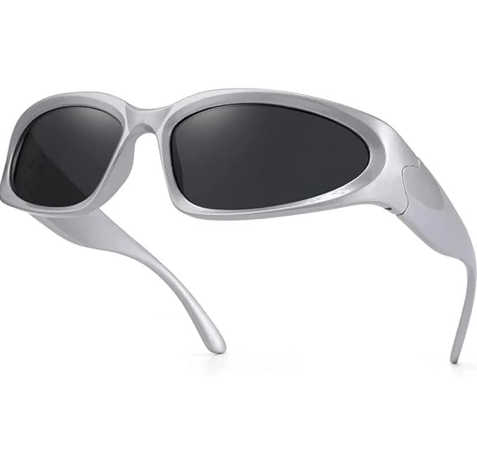 Hairum combo of 2 and pack of 3 Futuristic Series Wraparound Y2K Sunglasses For Men & Women | UV Protected | Full Rim Trending & Stylish Shades | Free Size - Image 4
