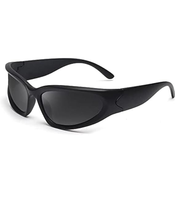 Hairum combo of 2 and pack of 3 Futuristic Series Wraparound Y2K Sunglasses For Men & Women | UV Protected | Full Rim Trending & Stylish Shades | Free Size - Image 2