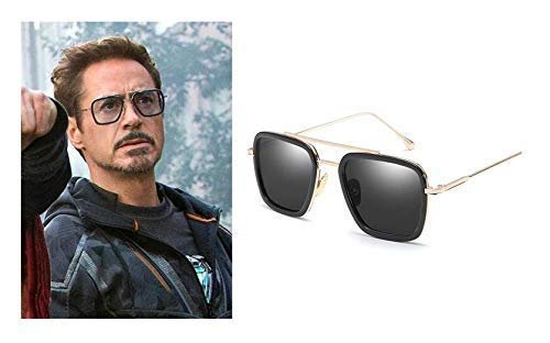 ELEGANTE Metal Body Rectangular inspired from Tony Stark Sunglasses, infinity War Iron Man Sunglasses for Men & Boys - Image 2