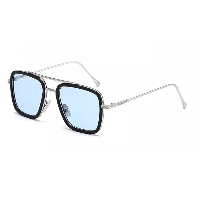 ELEGANTE Metal Body Rectangular inspired from Tony Stark Sunglasses, infinity War Iron Man Sunglasses for Men & Boys