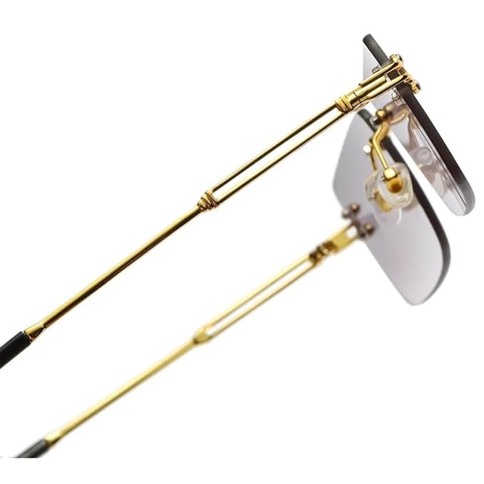 ARTRUE Mc Stan Vintage Rimless Sunglasses Retro Luxury Elite Slim Rimless Rectangular Metal Art Aviator Glasses - Image 5