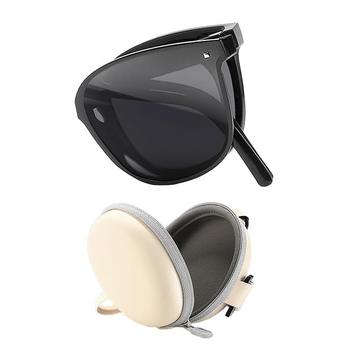 CostarMatter Foldable Polarized Sunglasses For Men and Women | Full Frame Oval Latest Fashion Sunglasses | 400UV Protected Eyewear | Lightweight for Travel Driving