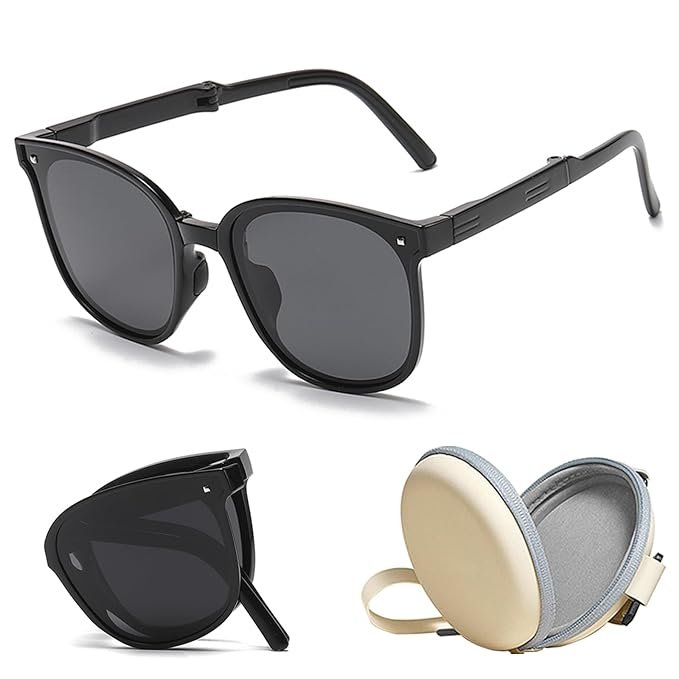 CostarMatter Foldable Polarized Sunglasses For Men and Women | Full Frame Oval Latest Fashion Sunglasses | 400UV Protected Eyewear | Lightweight for Travel Driving - Image 3