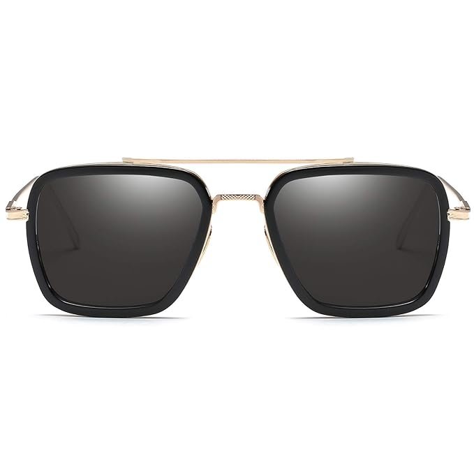 ELEGANTE Metal Body Rectangular inspired from Tony Stark Sunglasses, infinity War Iron Man Sunglasses for Men & Boys - Image 4