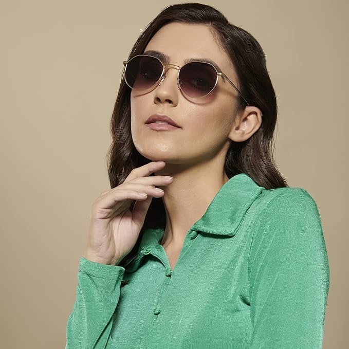 EYEWEAR | Full Rim Hexagonal Branded Latest and Stylish Sunglasses | 100% UV Protected | Men & Women | Small - Image 4