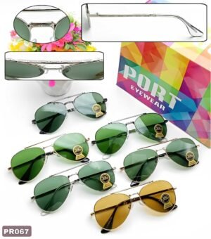 Discount Aviator Sunglasses G-15 Shade Tint, UV 400, Impact Resistant Tempered Glass Lens Stylish Aviator Sunglasses for Women and Men