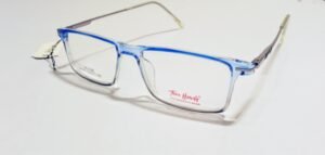 discount Optical Plus Tom heardy blue full rim rectangular eye glasses