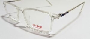 discount Optical Plus Tom heardy white full rim rectangular eye glasses