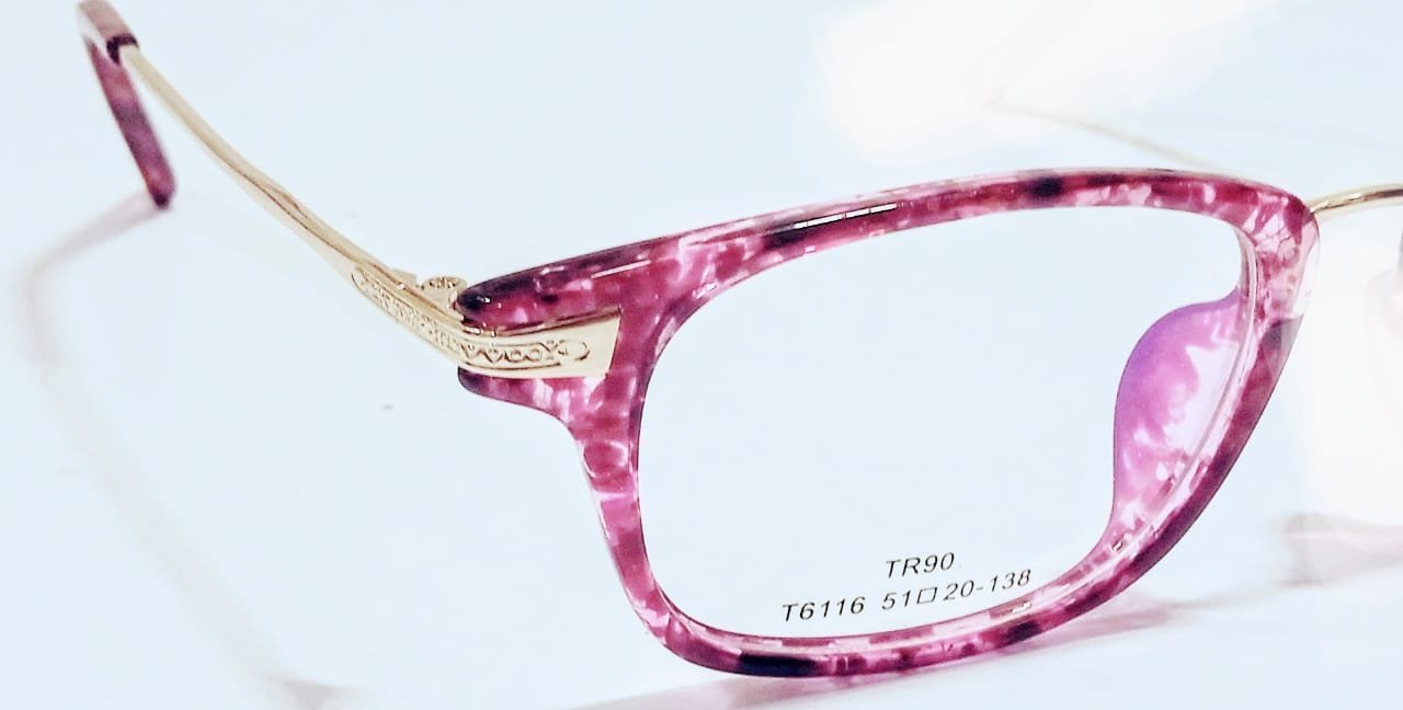 discount Optical Plus H&Z pink full rim rectangular eye glasses - Image 3
