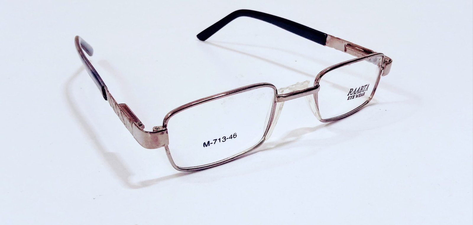 discount Optical Plus Raabta eye wear silver black full rim rectangular eye glasses - Image 3