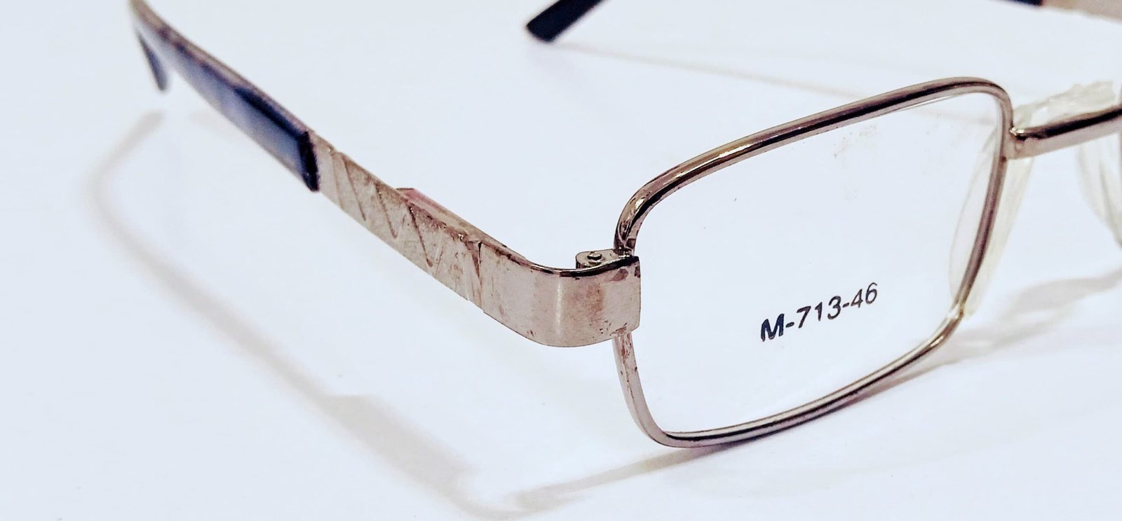 discount Optical Plus Raabta eye wear silver black full rim rectangular eye glasses - Image 4