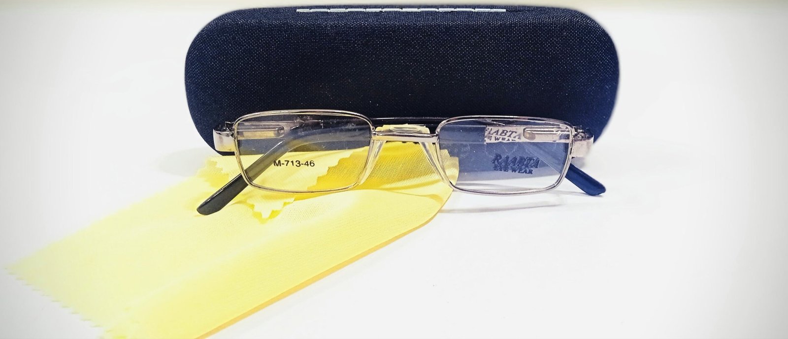 discount Optical Plus Raabta eye wear silver black full rim rectangular eye glasses - Image 2