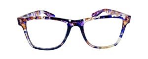 discount Optical Plus eye wear purple & brown fullrim round frame