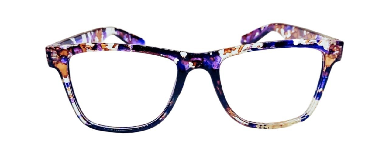 discount Optical Plus eye wear purple & brown fullrim round frame