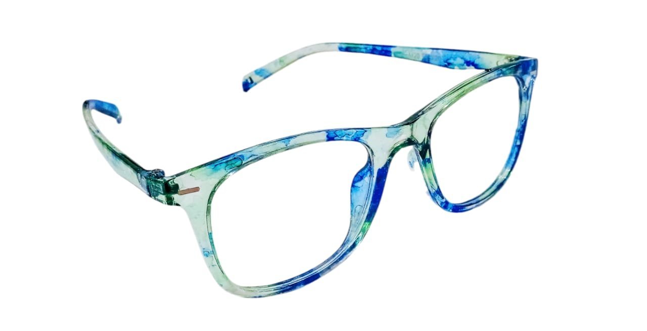 discount Optical Plus eye wear blue & green fullrim round frame - Image 5