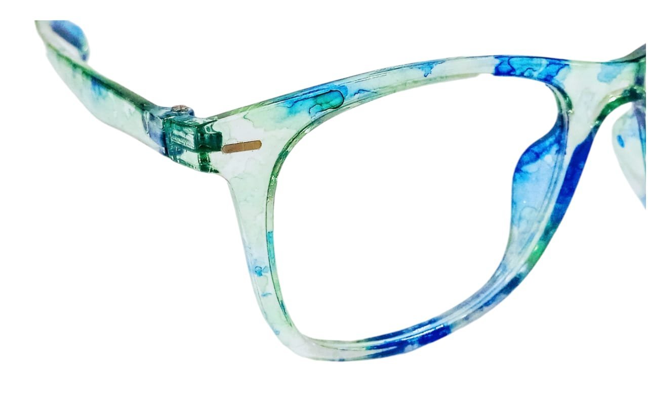 discount Optical Plus eye wear blue & green fullrim round frame - Image 3