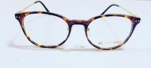 Discount Optical Plus eye wear brown & yellow fullrim round frame