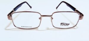 Discount Optical Plus eye wear Brown fullrim rectangular frame