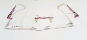 Discount Optical Plus Rimless rectangular metal pink frame