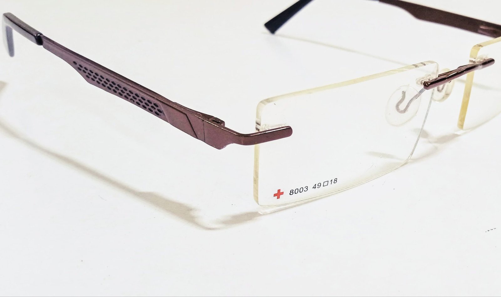 Discount Optical Plus rimless metal Brown eyes glasses - Image 3