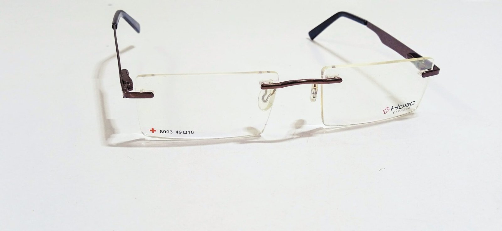 Discount Optical Plus rimless metal Brown eyes glasses - Image 4