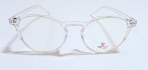 Discount Optical Plus White & clear fullrim rectangular frame