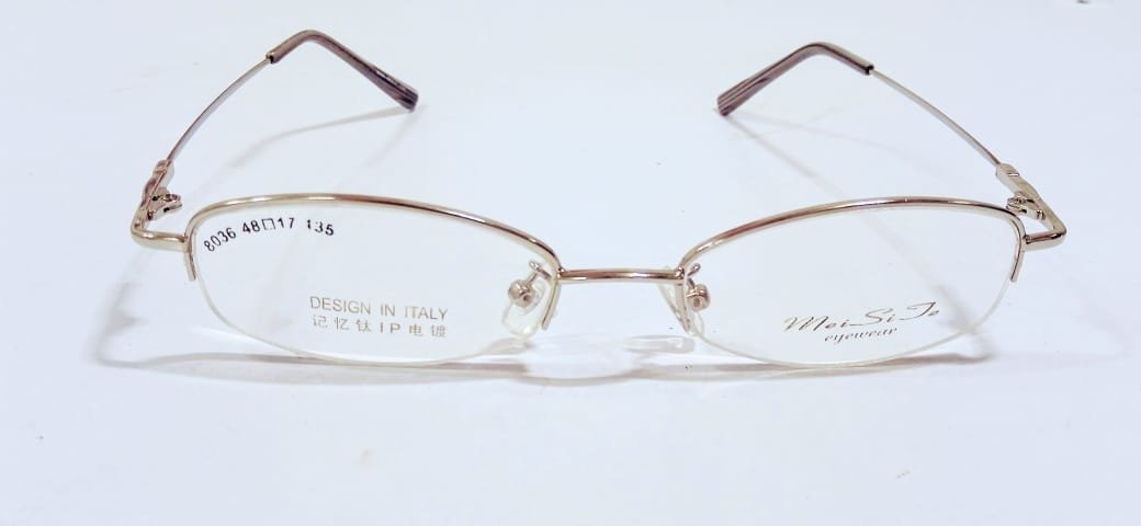 Discount Optical Plus rimless metal silver frame