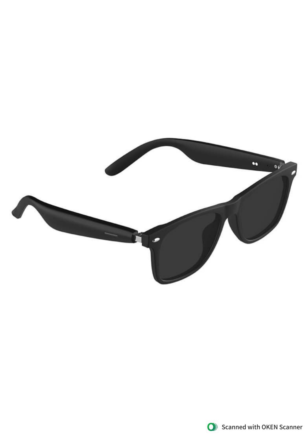 HX HEXA SMART BLUTOOTH GLASSES Audio Rectangular Polarized Sunglasses, Bluetooth 5.0 Version Wireless, Open Ear Style Listen Music and Calls - Pack of 1 (Black Frame-black Lens, One Size) - Image 5